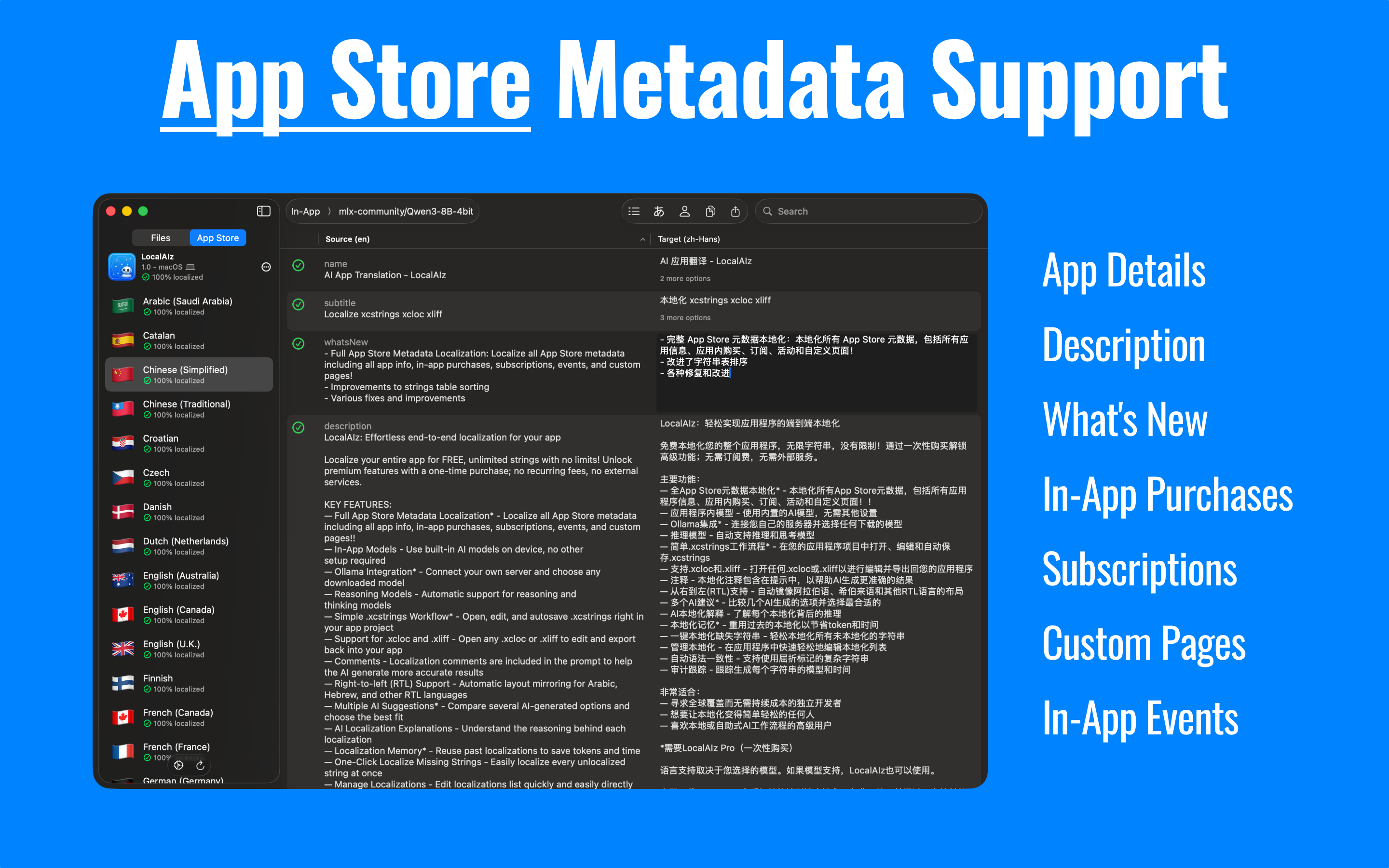 App Store metadata